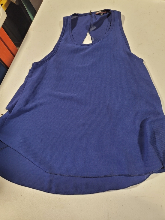 Love Culture Tops - Love Culture Royal Blue Sleeveless Keyhole Tank